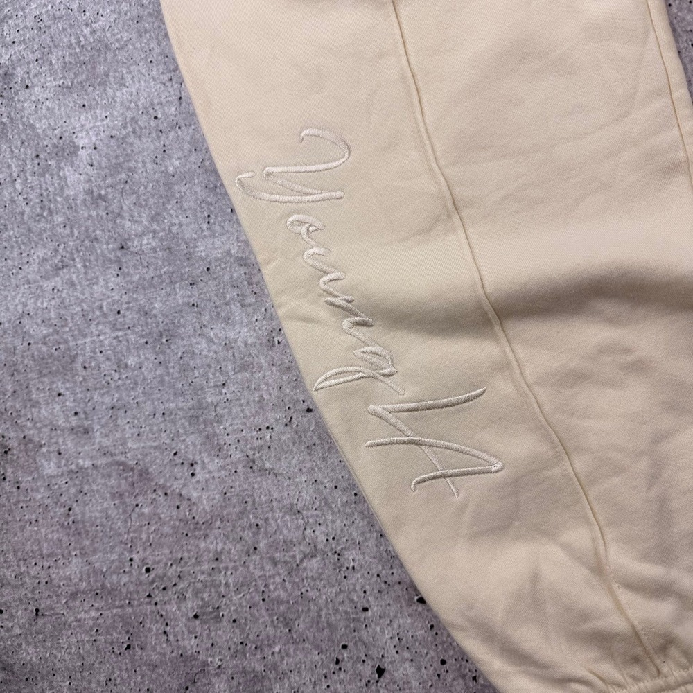 YoungLA W202 Script Joggers Light Yellow Gym Workout Sweatpants Womens XL New - Picture 2 of 8
